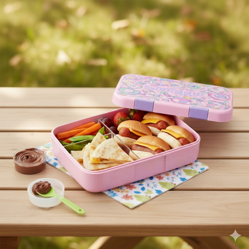 Smiggle - 4 Compartment Lunch Box Girly Design