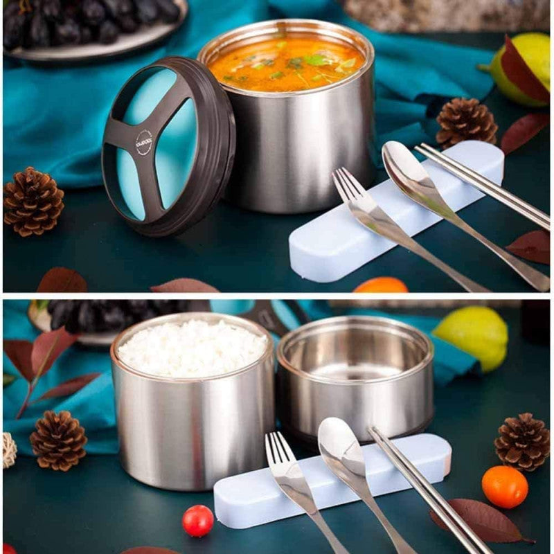 1.5L Vacuum Insulated Lunch Box, 2 Layer Stainless Steel Vacuum Insulated Lunch Box