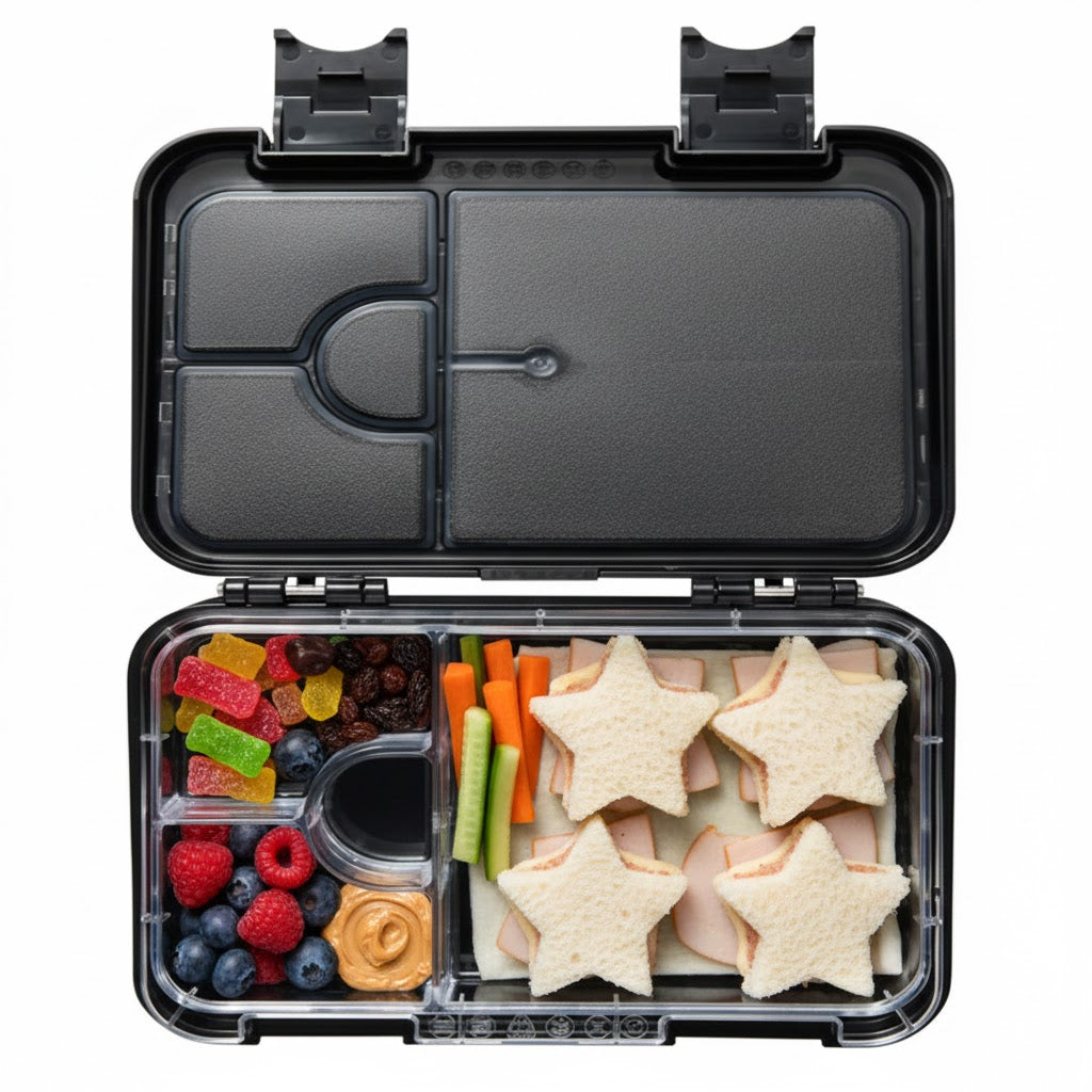 Smiggle - 4 Compartment Original Spiderman Bento Lunch Box for Kids
