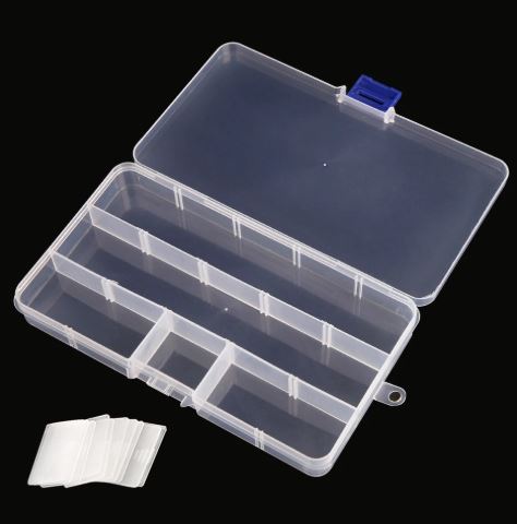 1pc Adjustable Plastic 15 Compartment Storage Box Jewellery Bead Craft Organizer