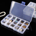 1pc Adjustable Plastic 15 Compartment Storage Box Jewellery Bead Craft Organizer