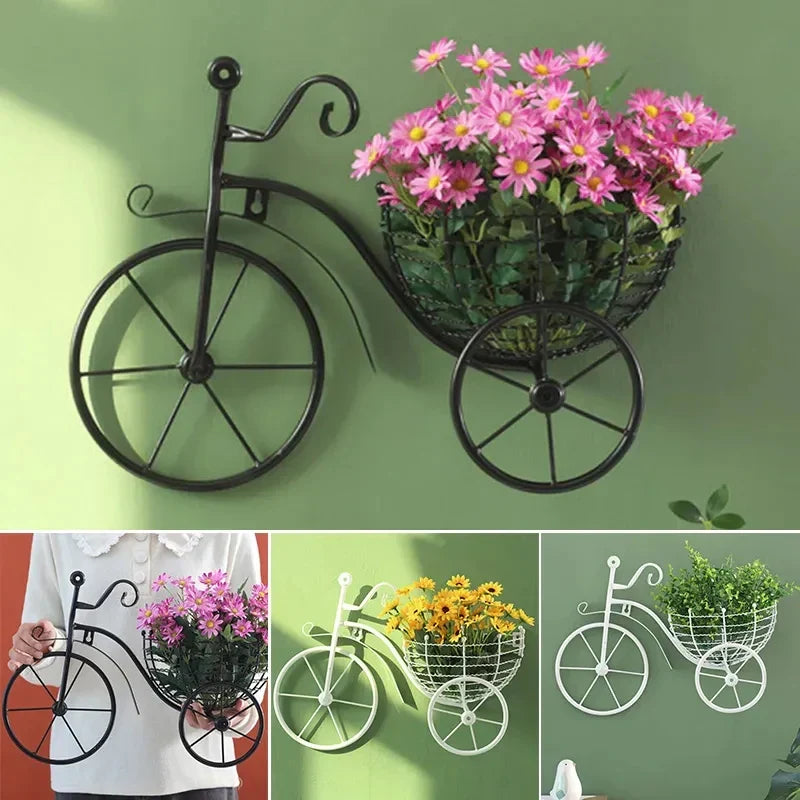 Bicycle Design Wall Basket For Home Decoration