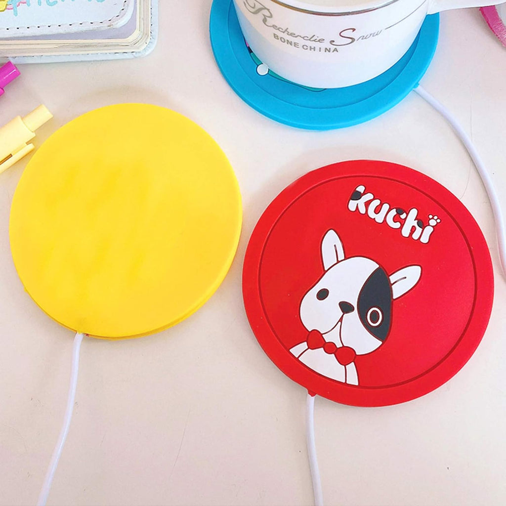 1Pc USB Coffee Cup Warmer, Cartoon Silicone Coffee Mug Warmers Heater Mat For Desk Home Office