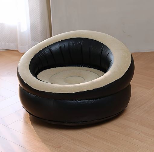 1Pc Folding Inflatable Sofa, Portable Armchair For Family Outdoor Activities, Thickened Inflatable Seat