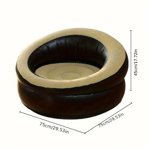 1Pc Folding Inflatable Sofa, Portable Armchair For Family Outdoor Activities, Thickened Inflatable Seat