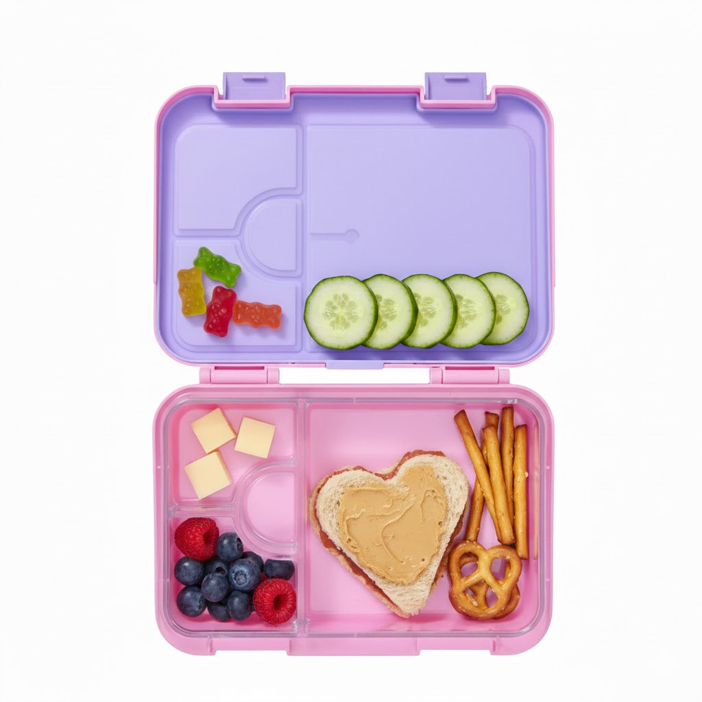 Smiggle - 4 Compartment Lunch Box Girly Design
