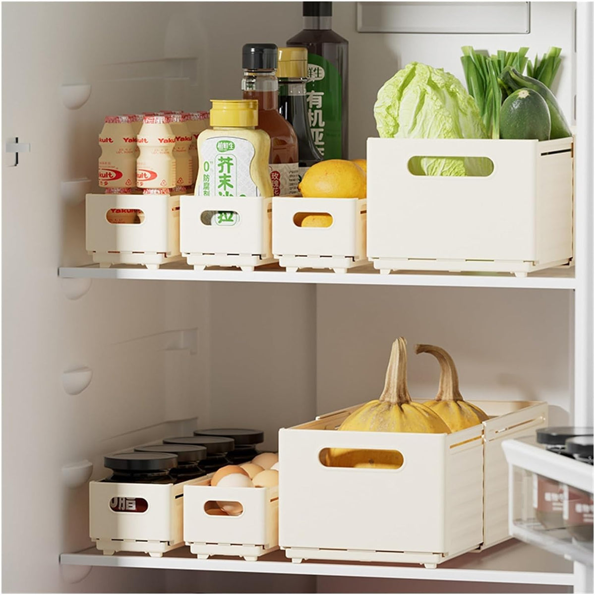 1pc Multifunctional Storage Box, Pull-Out Type Storage Basket, Kitchen Accessories, Wardrobe Organizer, Home Organization And Storage Supplies