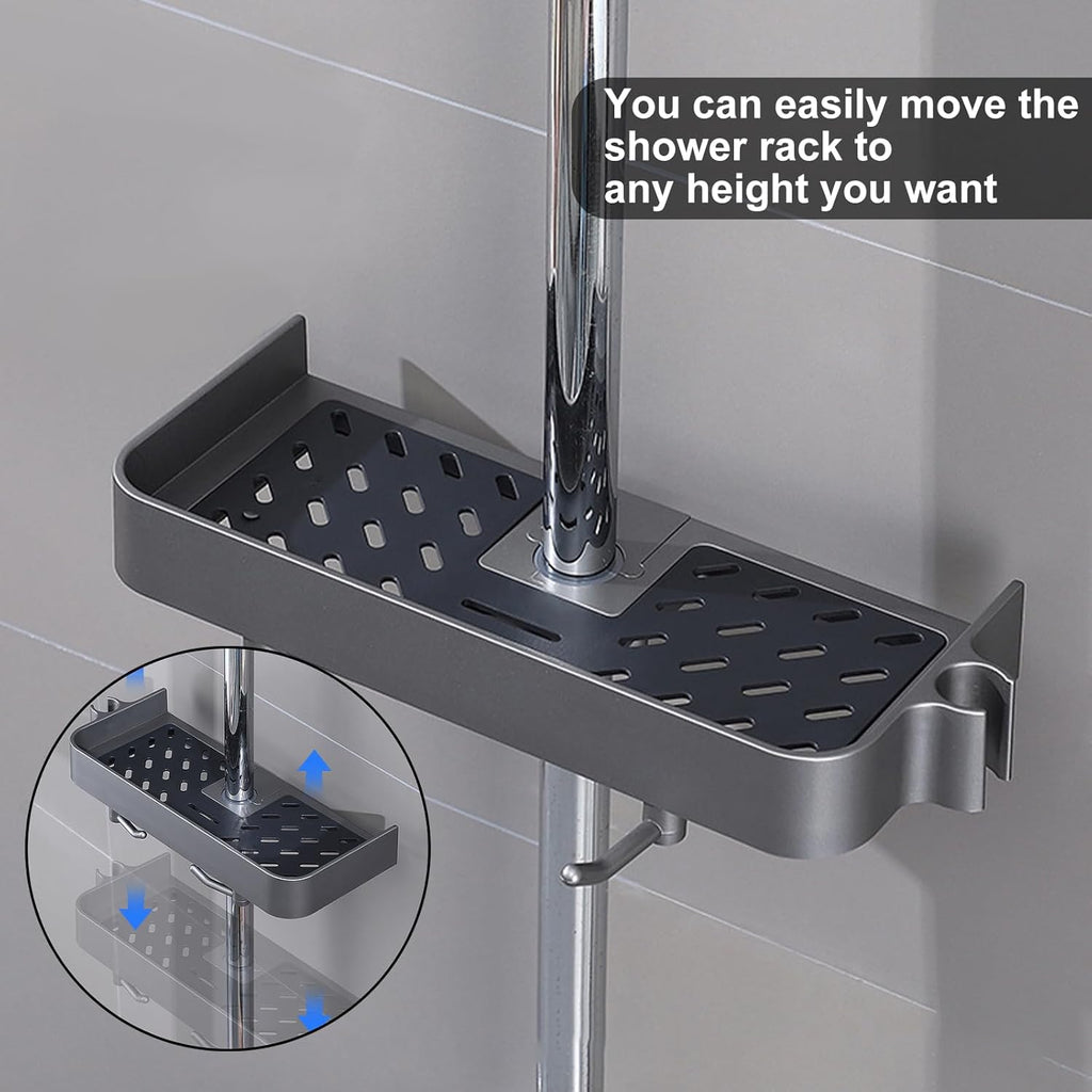 1pc Shower Storage Rack, Multifunctional Storage Bathroom Shelf Organizer