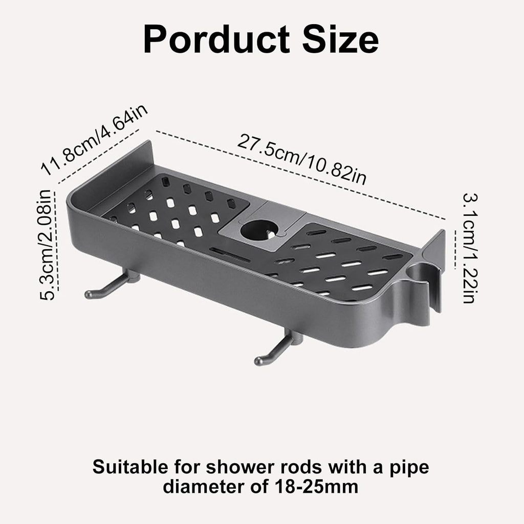 1pc Shower Storage Rack, Multifunctional Storage Bathroom Shelf Organizer