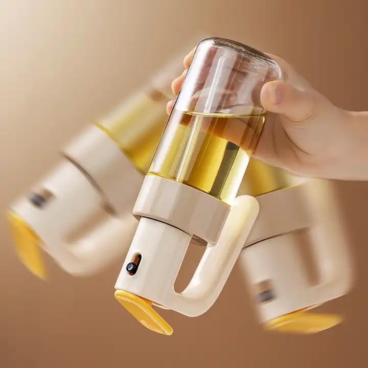 Oil Sprayer for Cooking, 200ml Oil Sprayer Dispenser with Stainless Steel Nozzle for Baking, Roasting, BBQ, Salads and More