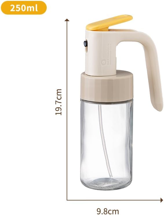 Oil Sprayer for Cooking, 200ml Oil Sprayer Dispenser with Stainless Steel Nozzle for Baking, Roasting, BBQ, Salads and More