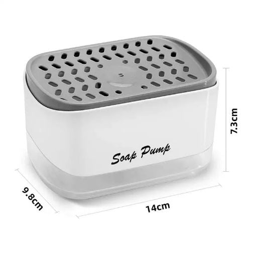 2 In 1 Caddy Soap Dispenser, Automatic Liquid Soap Dispenser Bathroom Kitchen Soap Dispenser With Sponge