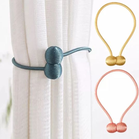2Pcs Magnetic Ball Curtain Holder