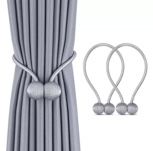 2Pcs Magnetic Ball Curtain Holder