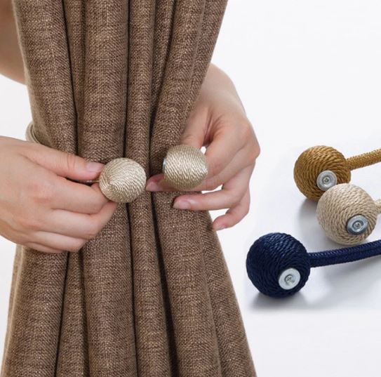 2Pcs Magnetic Ball Curtain Holder