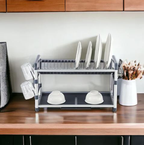 2 Tier Aluminium Dish Drying Rack