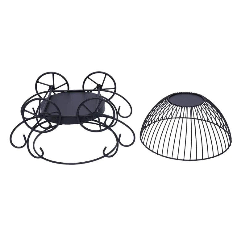 2 Tier Decorative Fruit Basket, Metal Snacks & Fruit Basket