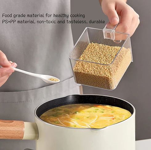 3-Layer Drawer Wall-Mounted Spice Storage Box, Transparent Seasoning Organizer