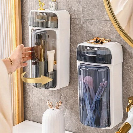 360 Rotation Makeup Brush Organizer, Large Capacity Make Up Brush Hold Rack Waterproof