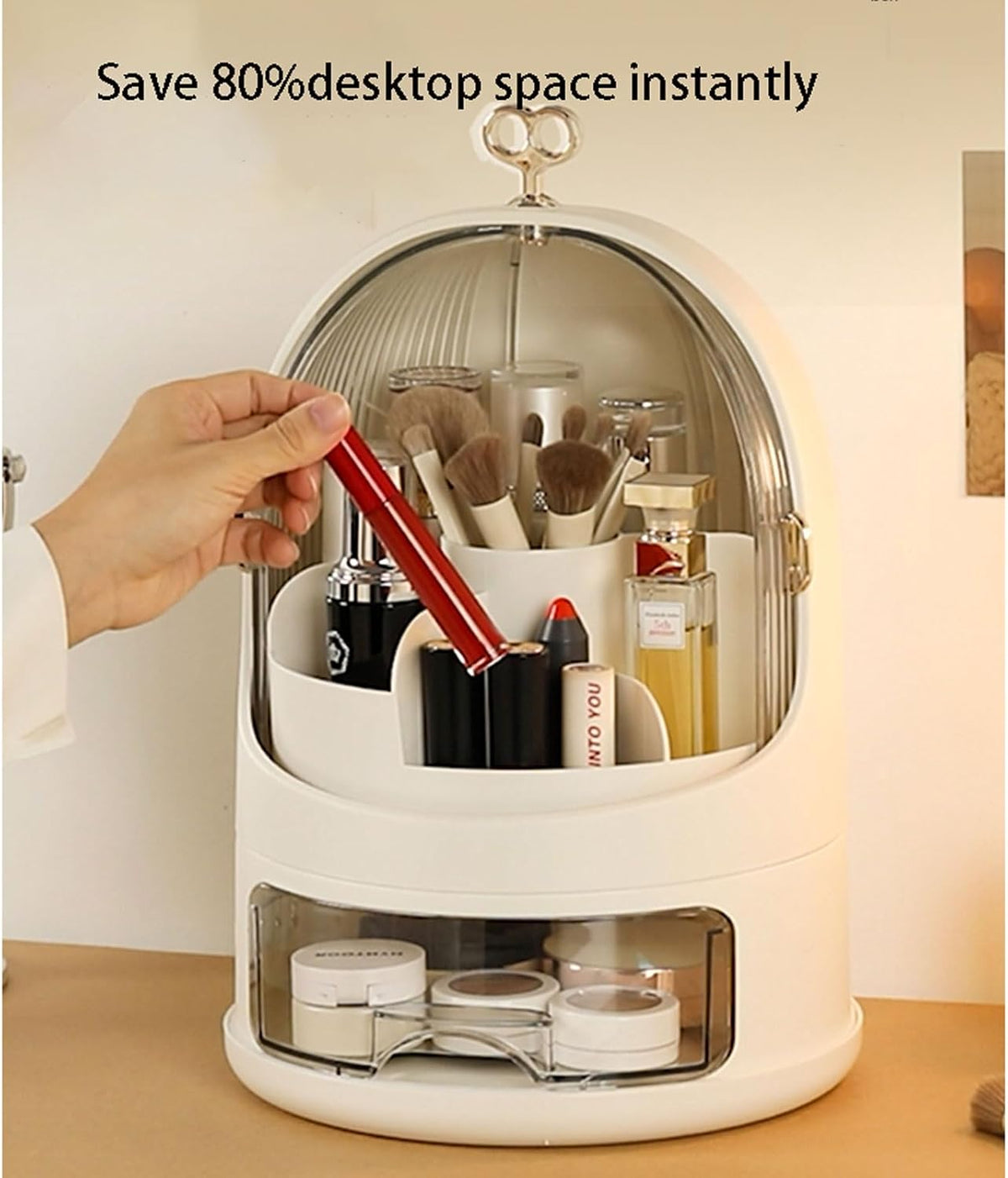 Makeup Storage Organizer, Makeup Holder Organizer, 360° Rotating Makeup Organizer