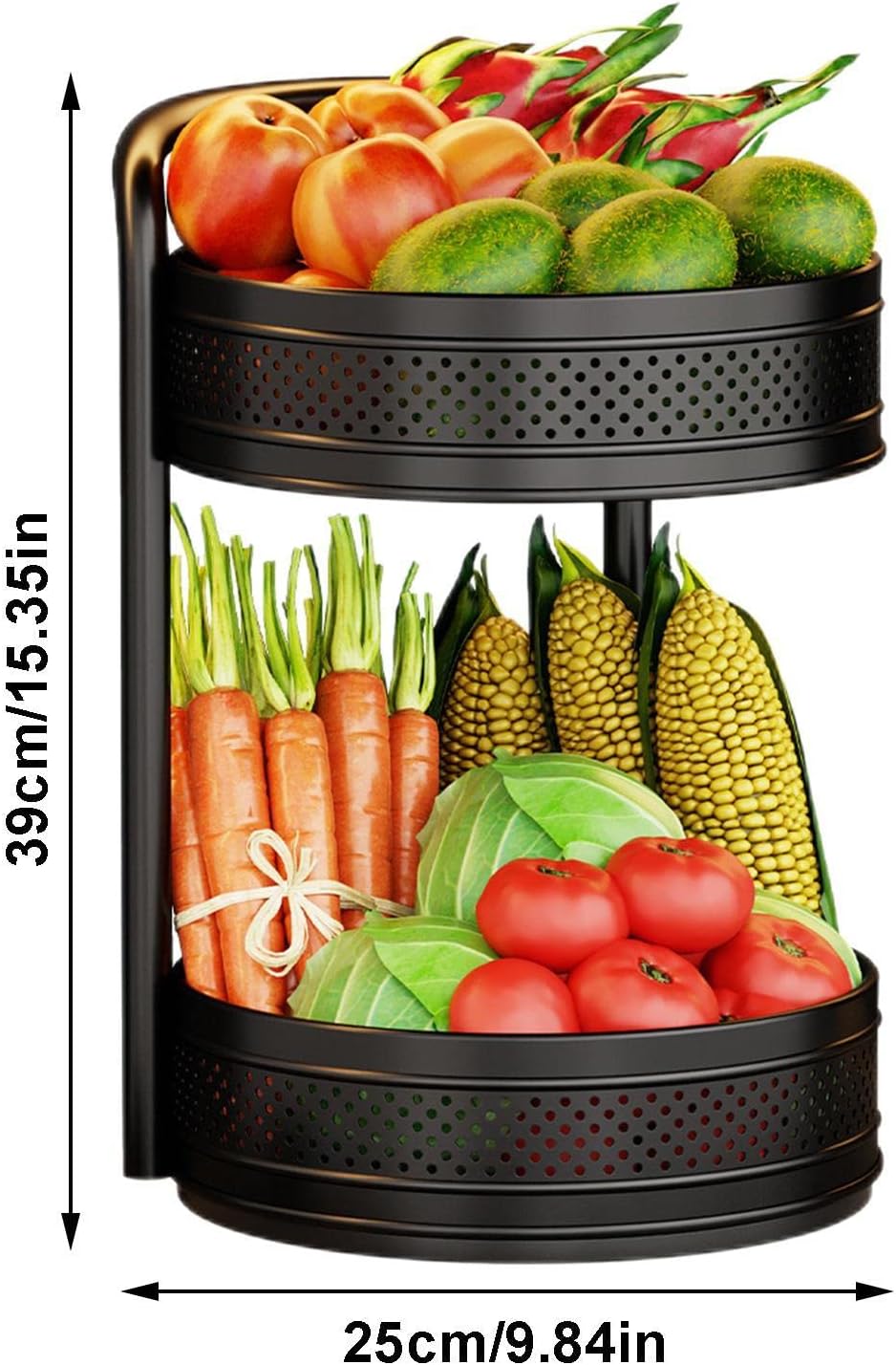 Double Layer Rotating Spice Rack, 360° Rotating Spice Holder, Spice Rotating Tray For Kitchen Cabinet Pantry Bathroom