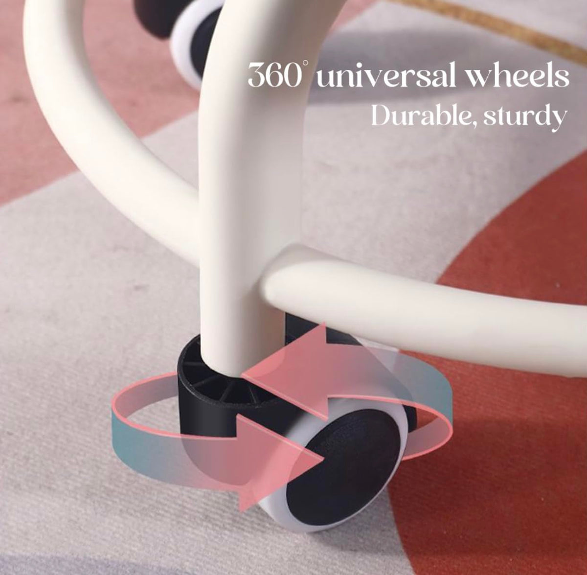 360° Swivel Moving Chair with Wheels Playful and Functional, Kid’s Party Chair