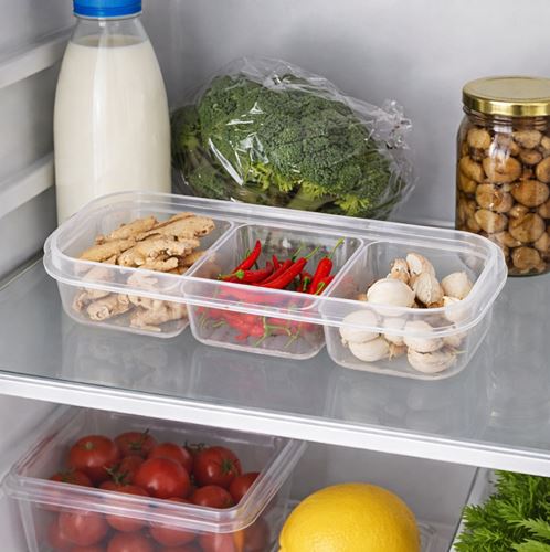 3 Compartment Storage Box with Seal Lid