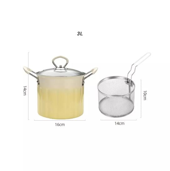 3L Deep Fryer Pot with Frying Basket