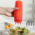 (Pack Of 2) 3 Nozzles Squeeze Bottles Plastic Squeeze Bottles For Condiment Sauce Dressings Ketchup Oils (400ml)