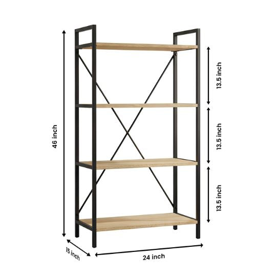 4-Tier Industrial Rolling Storage Rack with Lockable Wheels