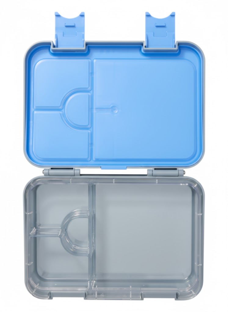 Smiggle - Ready Set Go Medium Lunch Box, 4 Compartment Bento Lunch Box