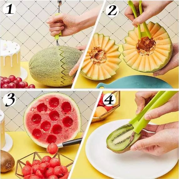 4 In 1 Fruit Carving Tool Set