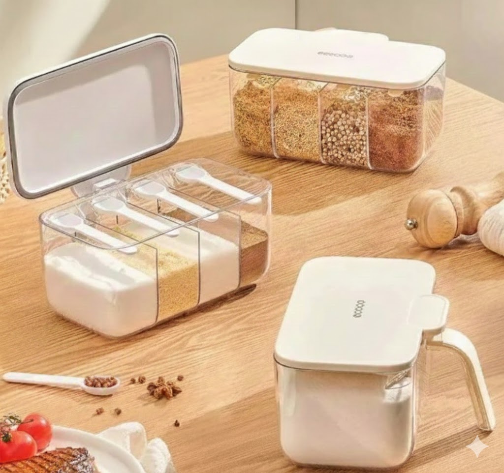 Ecoco 4 in 1 Multi-Compartment Seasoning Organizer