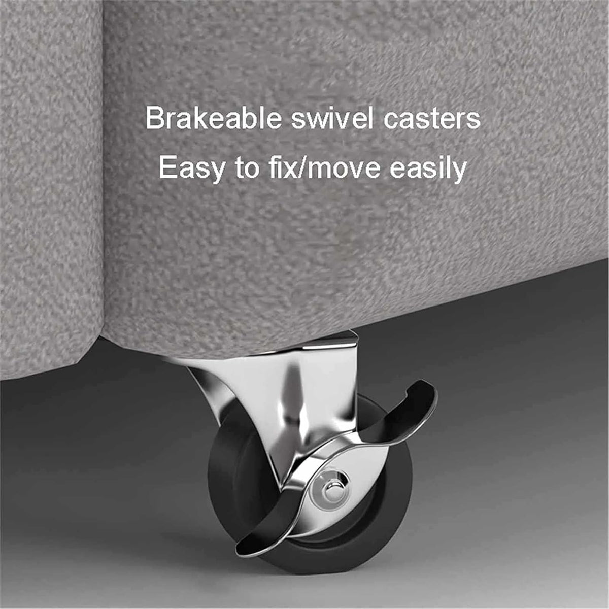 5-In-1 Cube Nesting Ottoman Stool, Footstool, Stackable Sofa Chair, With Casters