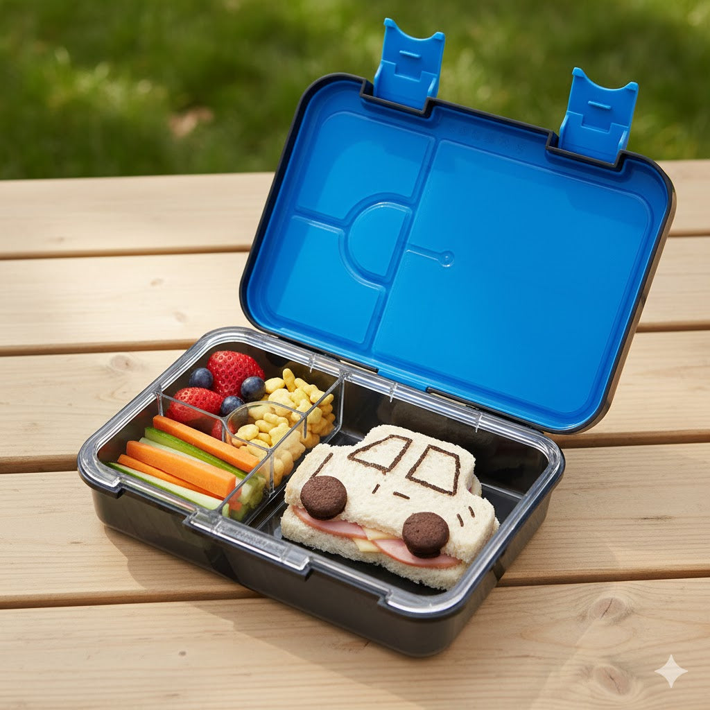 Smiggle - Kids' Racing Car 4 Compartment Bento Lunch Box