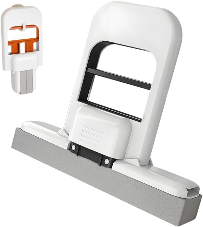 Foldable Desktop Mop, Mini Sponge Mop, Portable Mini Self Squeezing Wet Dry Mops for Bathroom & Kitchen