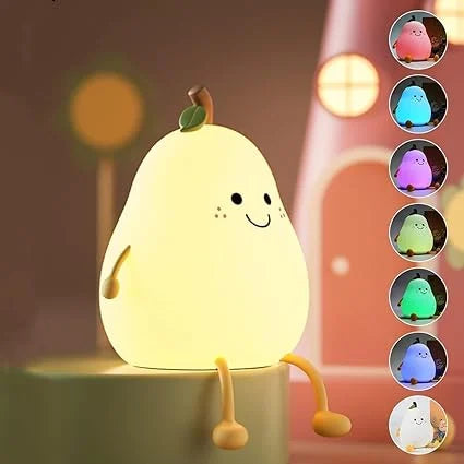 Cute Sleeping Lamp LED Night Light - Soft Glow, Color Changing, Dimmable Bedside Lamp