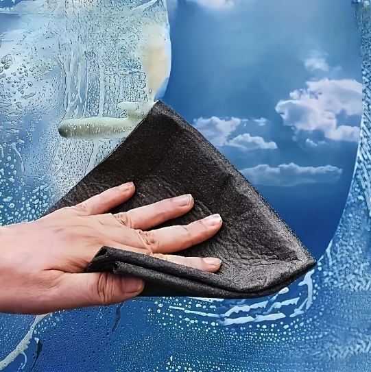 5pcs Magic Glass Cleaning Cloth, Multi-purpose Wipe Cloth Suitable for Windows, Mirrors, Car Wash, Kitchen and Bathroom Surfaces