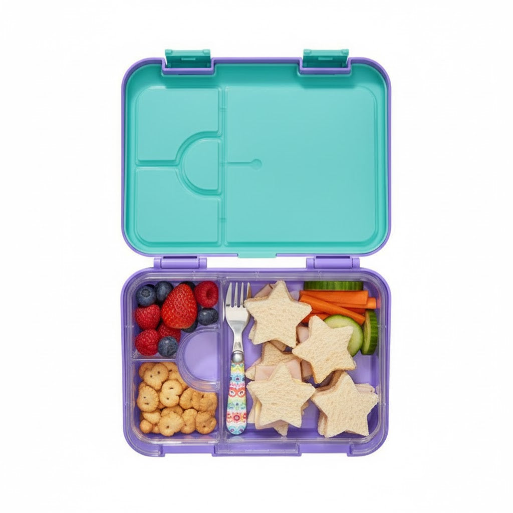 Smiggle - Curious 4 Compartment Bento Lunch Box for Kids
