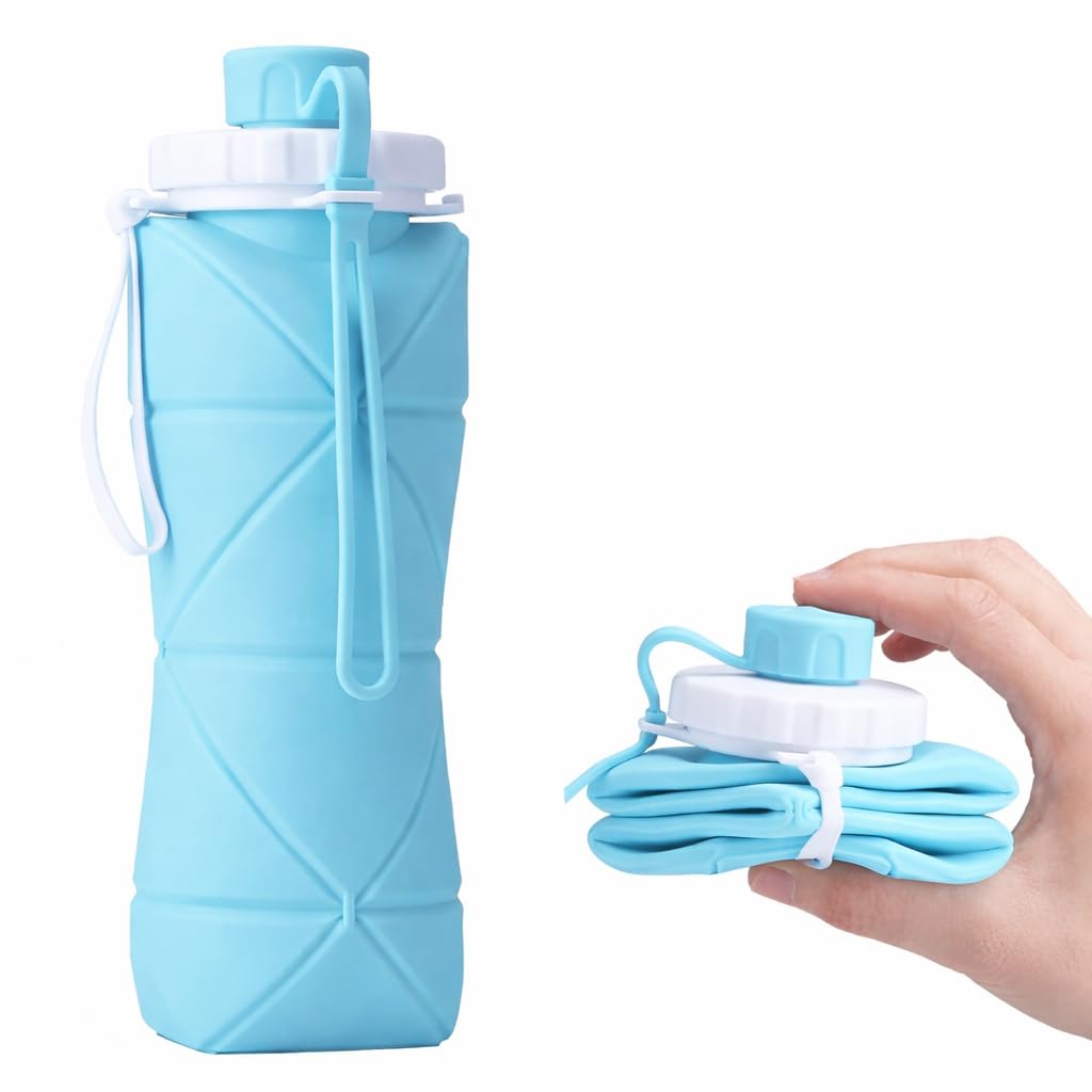 Eco-Friendly 600ml Collapsible Silicone Water Bottle