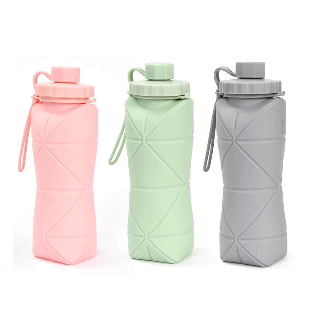 Eco-Friendly 600ml Collapsible Silicone Water Bottle