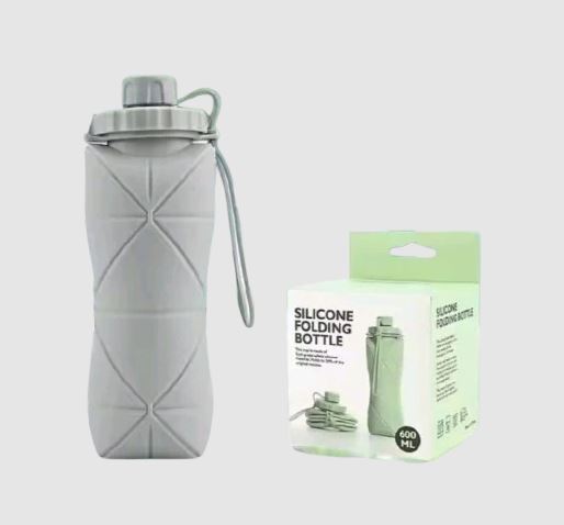 Eco-Friendly 600ml Collapsible Silicone Water Bottle