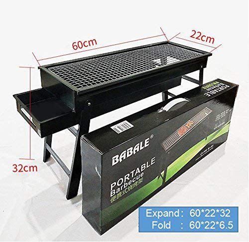 Portable BBQ Grill Charcoal Stainless Steel Foldable Barbecue Tool Kits for Camping Picnic Outdoor Garden Party