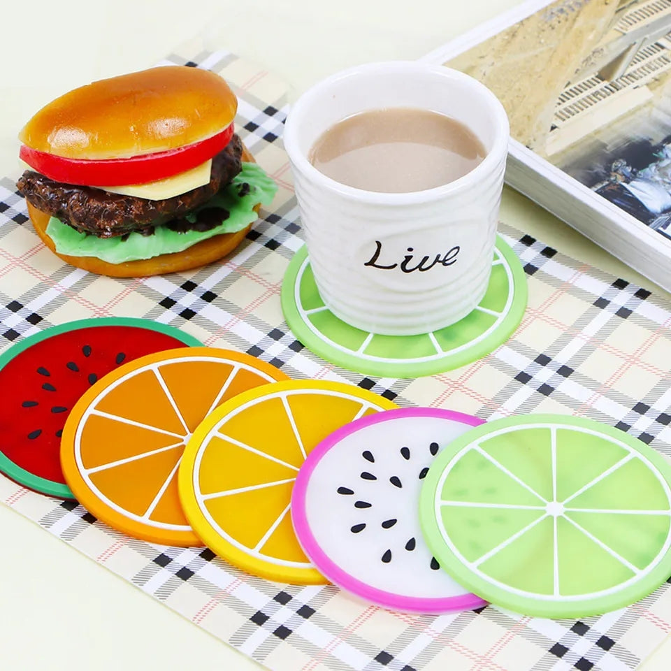 (Pack Of 6) Silicone Non-Slip Fruit Mats