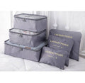 6 Pcs Travel Storage Cube Bag Set Organizer Pouch Luggage Organizers Zip Bags Laundry Pouch Clothes Packing Cube