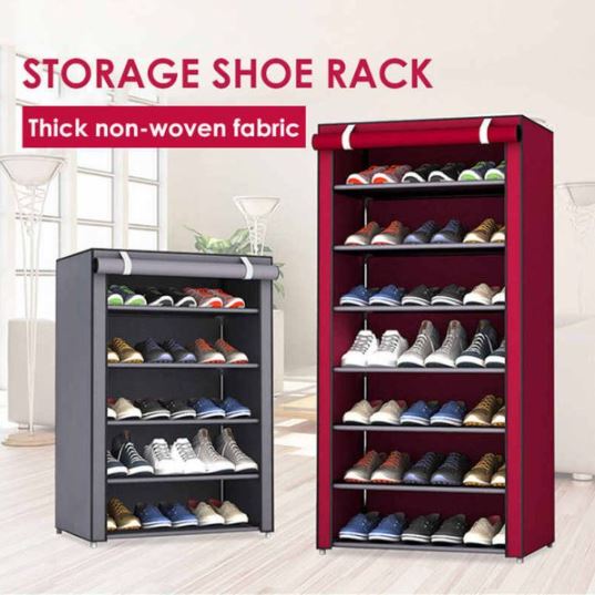 7 Layers Shoe Rack With Fabric Cover