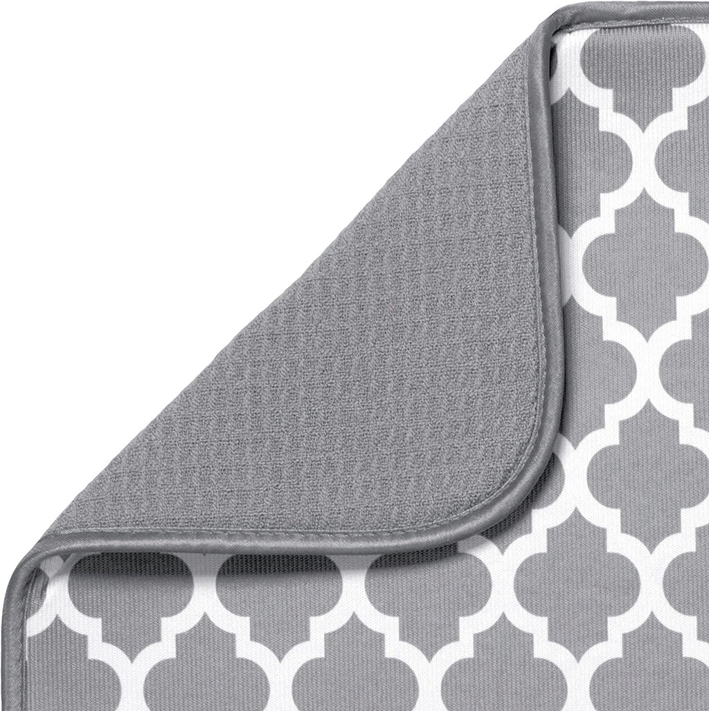 Dish Drying Mat Absorbent, Reversible Microfiber for Kitchen, 16 Inch x 18 Inch