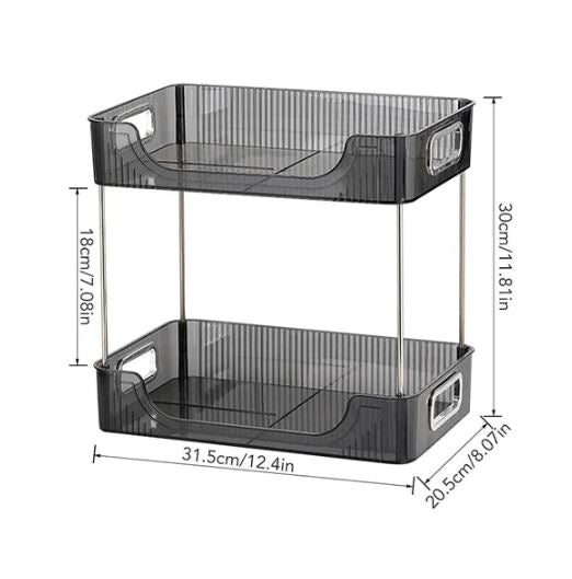 Premium Quality Acrylic Transparent Large Capacity Makeup Shelf