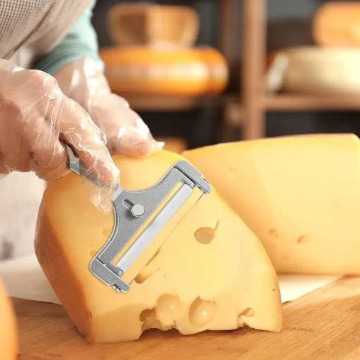 1Pc Stainless Steel Wire Cheese Slicer Adjustable Thickness Cheese Cutter for Soft, Semi-Hard Cheese Kitchen Cooking Tool