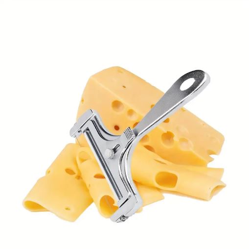 1Pc Stainless Steel Wire Cheese Slicer Adjustable Thickness Cheese Cutter for Soft, Semi-Hard Cheese Kitchen Cooking Tool